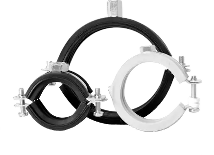 Colliers de serrage avec revêtement en caoutchouc